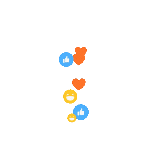 Like button, Red heart likes, yellow smileys
